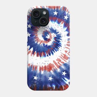 4th of July tie-dye Spiral Phone Case