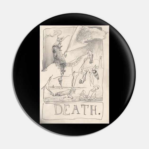 Death - Tarot XIII Pin by AdrienSourdotArt