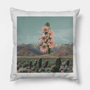 Cold Mountain Flower - Surreal/Collage Art Pillow