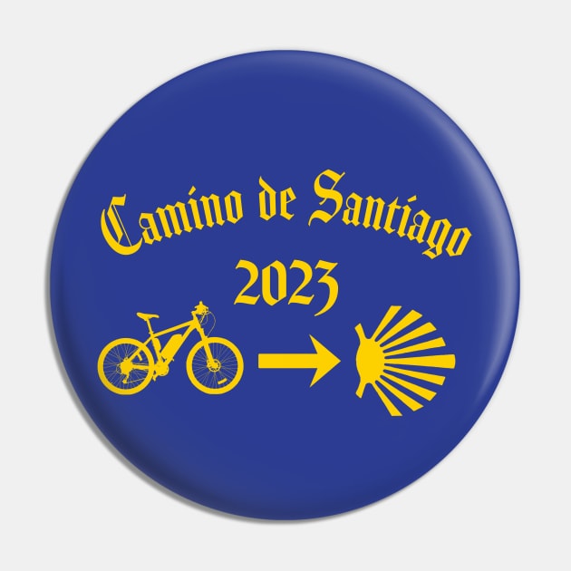 Camino de Santiago 2023 bicycle Pin by Brasilia Catholic