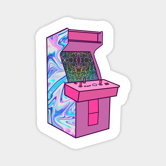 Pink Arcade Machine Magnet by saradaboru