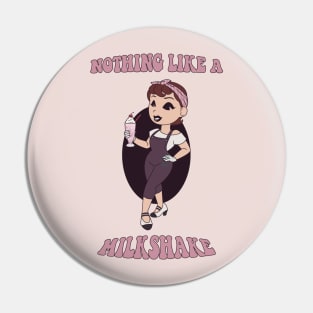 Old Style Cartoon pin up - Milkshake Pin