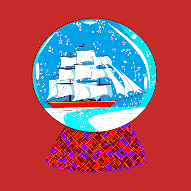 A Snow Globe with Clipper Ship by YudyisJudy