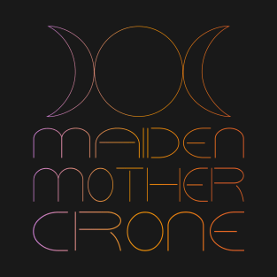 Maiden Mothe Crone, Tripple Goddess Symbol  | Traditional witchcraft T-Shirt