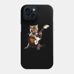 Whimsical Feline Musician Top Phone Case