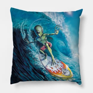 Alien Surfer Pillow