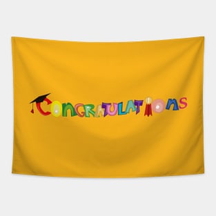 Congratulations For Graduation Tapestry