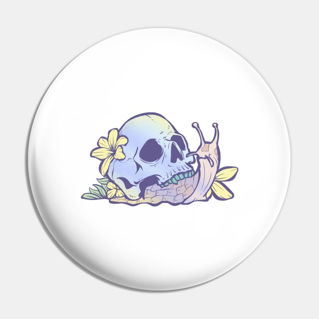 Pastel Goth Kawaii Eboy Egirl Emo Cute Skull Snail Grunge Pin by TellingTales