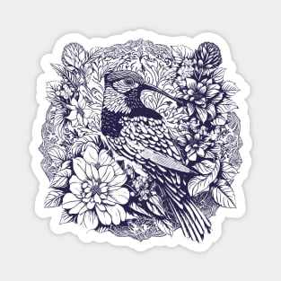 Hummingbird and Flowers Magnet