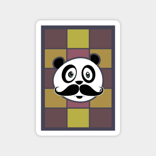 Mustache Panda 3 Magnet