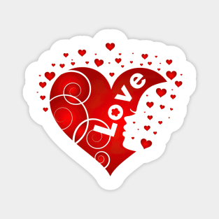 Valentine Love Hearts Magnet