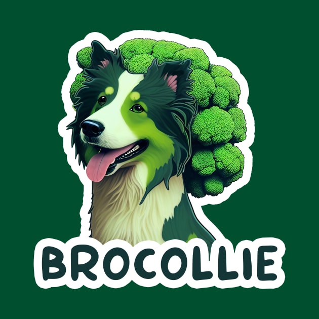 Brocollie - Funny Vegetable Dog Pun by Oh My Pun