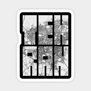 Tehran, Iran City Map Typography - Light Magnet