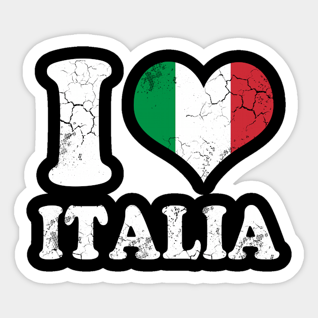 I Love Italia Flag Italian Italy Italia Autocollant Teepublic Fr