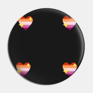 lesbian sparkle heart emoji patterns (apple) Pin
