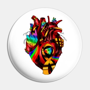 Pride Awareness Heart Pin