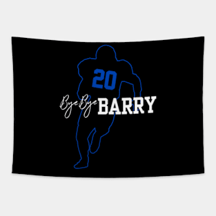 Bye Bye Barry -  Silhouette Outline blue Tapestry