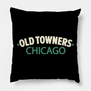 Old Towners Chicago Minimal Logo Design - Chicago Neighborhood Series Pillow