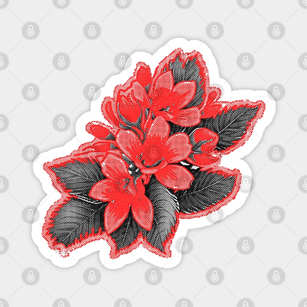 red flowers jasmine Magnet by dorfonb