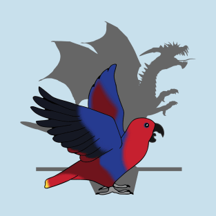 Female Eclectus Dragon Shadow T-Shirt