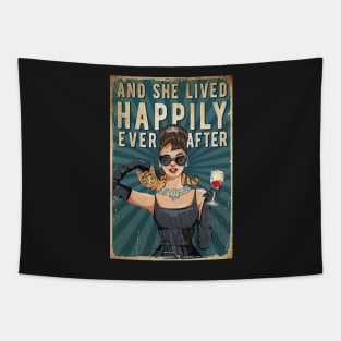 And She Lived Happily Ever After Cats Tapestry