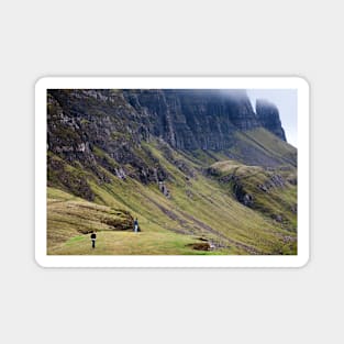 Sightseers at the Trotternish Ridge, Isle of Skye, Scotland Magnet