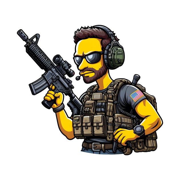 Tactical Yellow People by Rawlifegraphic