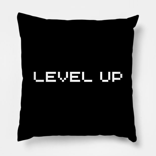 Level Up in gaming style Pillow by Patterns-Hub