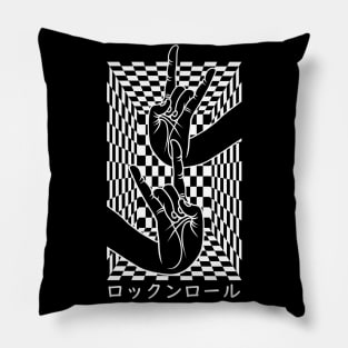 Japanese Hand On Chess With Mudra Rock N Roll Pillow