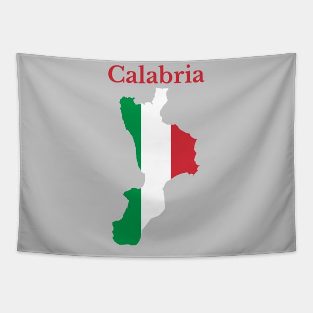 Calabria Flag Map, Italy, Italian Region. Tapestry by maro_00