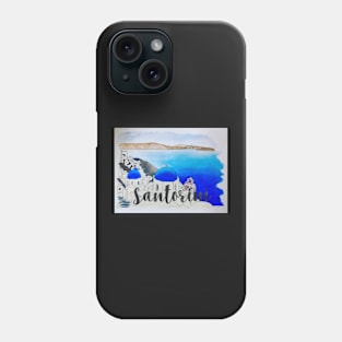 Oia in watercolor Phone Case