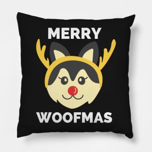 Merry Woofmas - Merry Woofmas Funny Merry Christmas Tree Dogs Lovers Owner Gift For Women Men Pillow