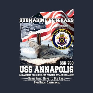 USS Annapolis SSN-760 Submarine veterans T-Shirt