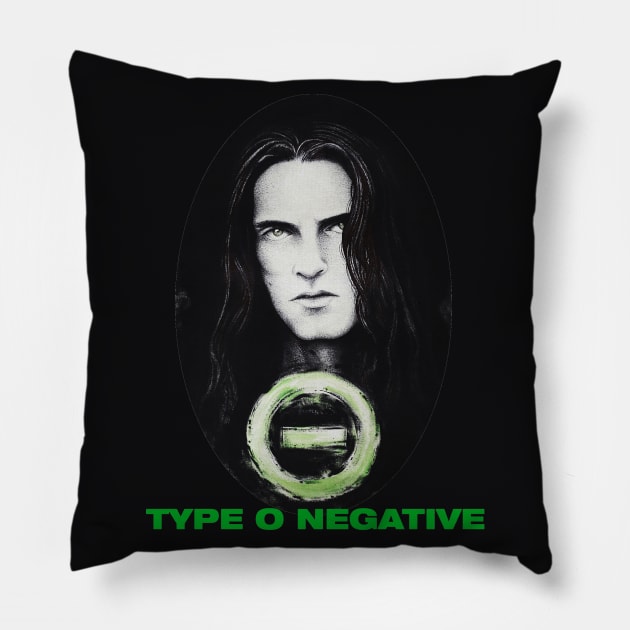 Peter Steele (Type O Negative) Pillow by Derek Castro