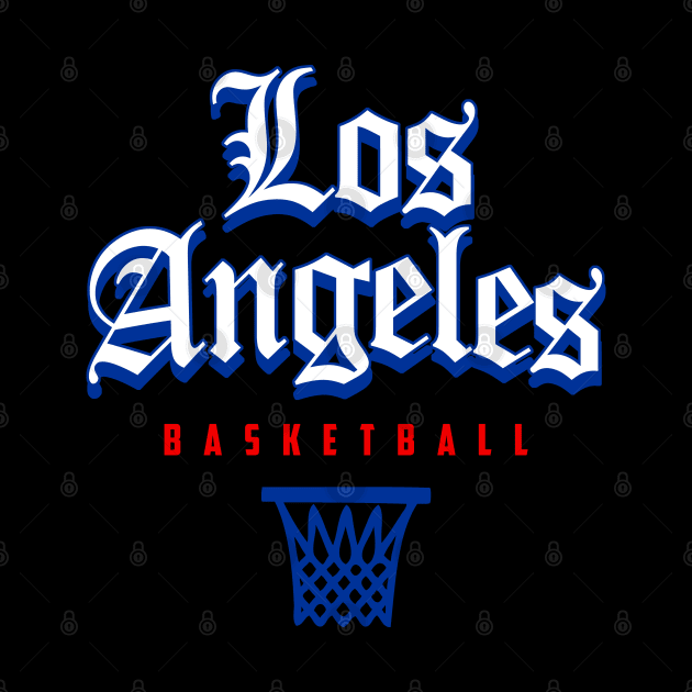 Los Angeles Basketball Old English 1 by funandgames