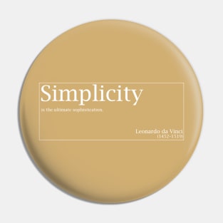 Simplicity & sophistication Pin