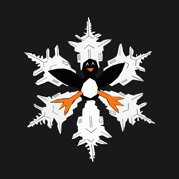 Penguin snow flake by drknice