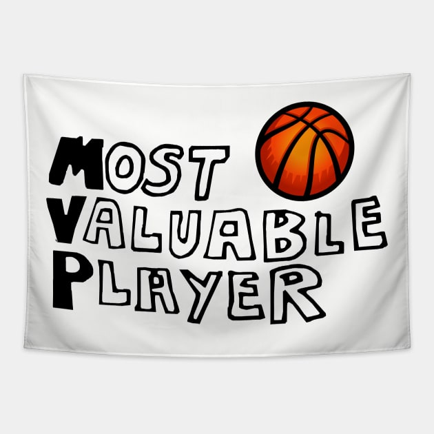 MVP - Basketball Tapestry by Buff Geeks Art