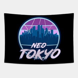 Neo Tokyo Holiday Tapestry