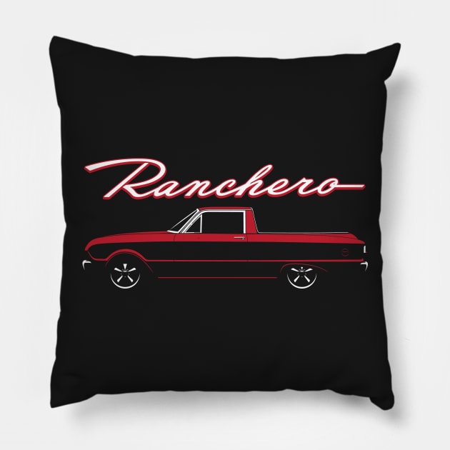 Red 60-63 Ranchero Pillow by BriteDesign