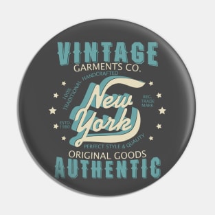 Authentic Retro New York Garment Design Pin