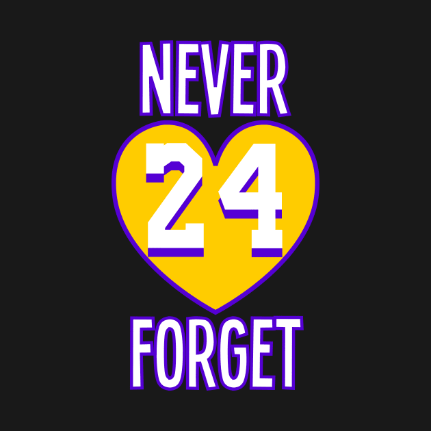 Never Forget 24 LA Basketball Design by MrPink017