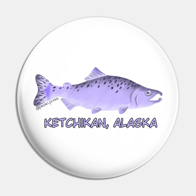 Ketchikan Salmon Pin by Pastel.Punkk