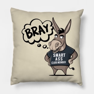 Donkey Smart Ass Club Member Pillow