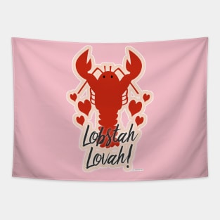 Lobster Lover Funny New England Accent Cartoon Tapestry