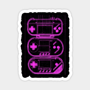 Handheld Gaming Device Blueprint Magnet