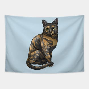 Cute Tortoiseshell Cat Tapestry