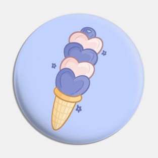 Blueberry and Vanilla Ice cream Pin