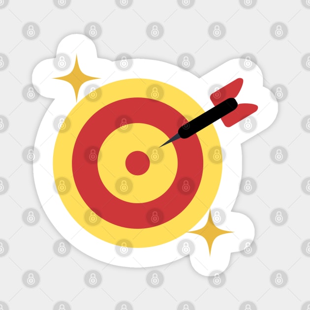 red yellow target archery design Magnet by Artistic_st