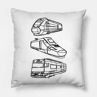 Railway rails train train driving love trains train driver high speed trains locomotive Pillow